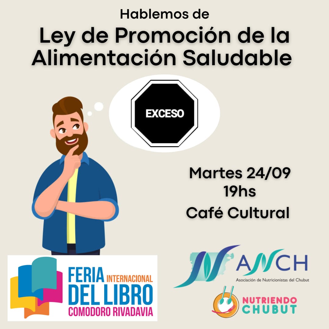 Mañana martes se presentará la charla ‘Ley de promoción de la Alimentación Saludable’ en la Feria Internacional del Libro