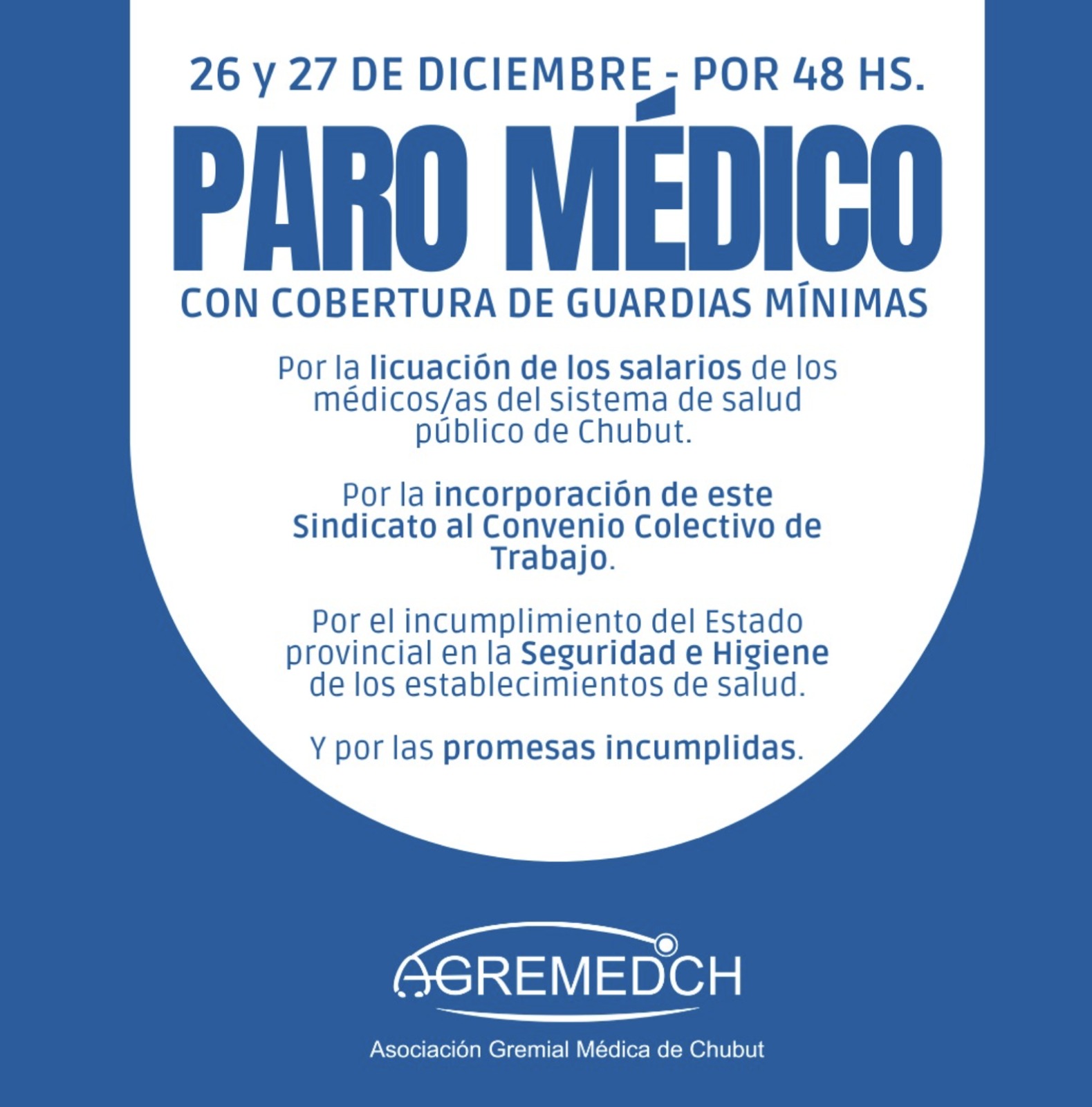 Agremedch: “Sentimos que la secretaría de salud nos estuvo tomando el pelo”