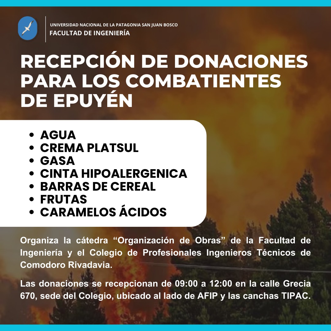 Por los Incendios Forestales en Epuyén comenzaron una campaña solidaria en Comodoro
