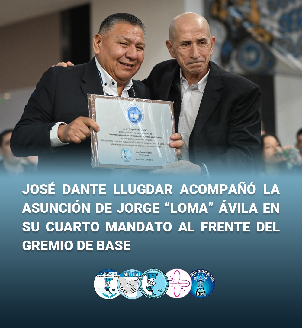 José Dante Llugdar acompañó la asunción de Jorge “Loma” Ávila en su cuarto mandato